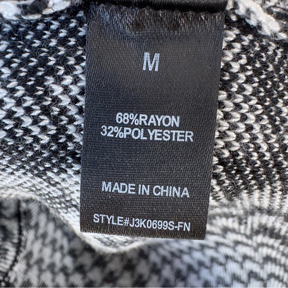 Fashion Nova Black and White “Sandra” Houndstooth Long Sleeve mini Dress - Picture 5 of 12